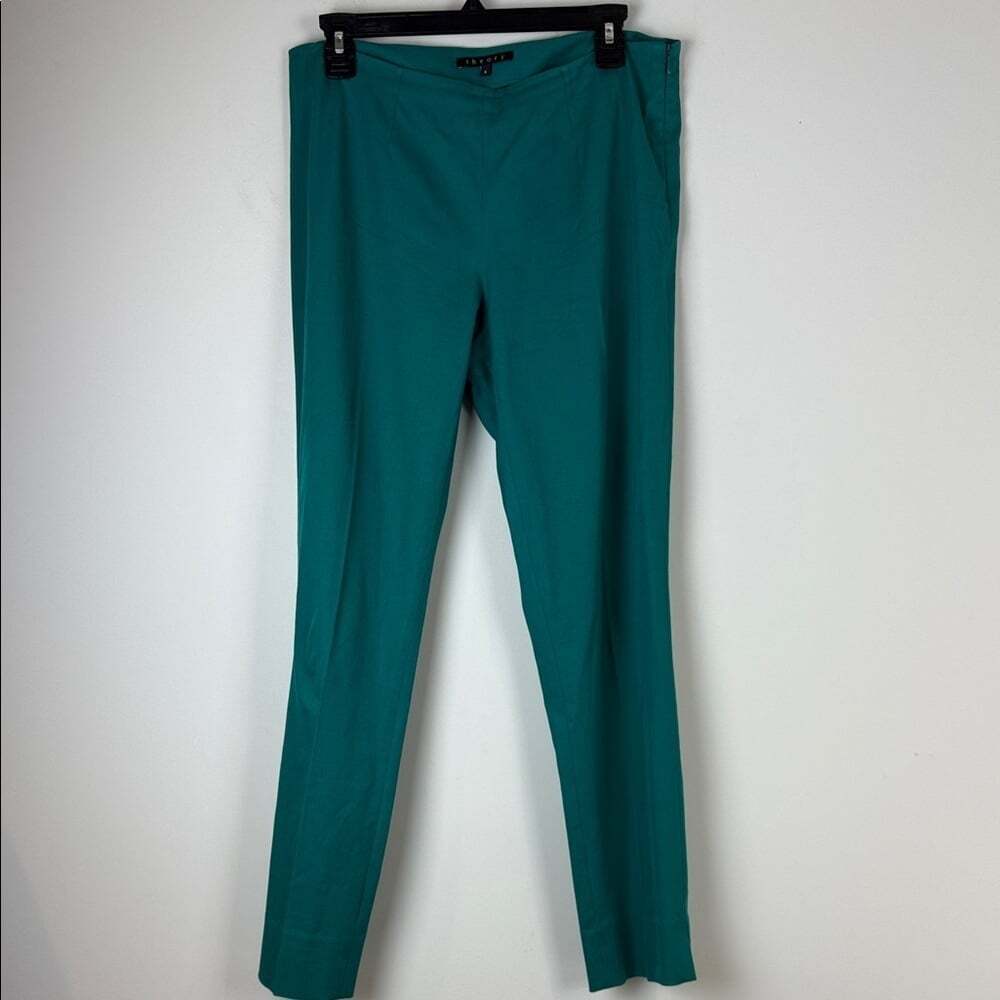 Theory Turquoise Trousers Size 8